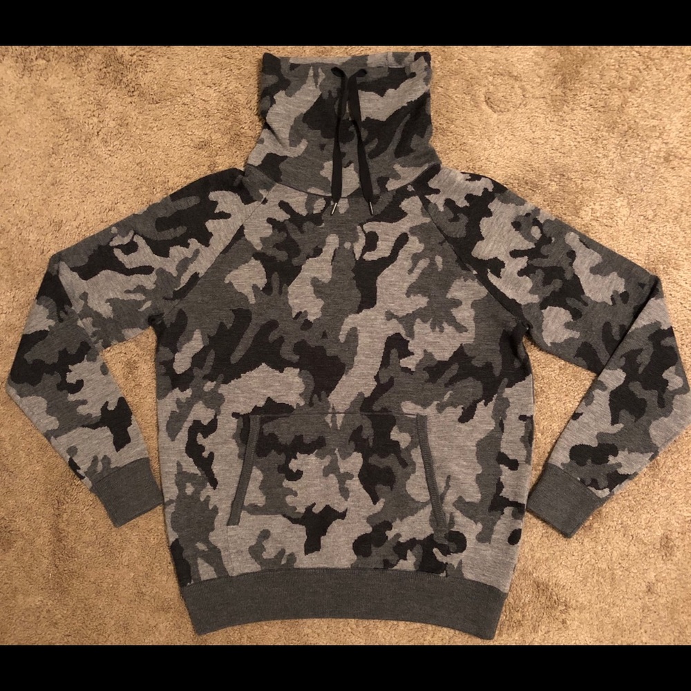 Ralph Lauren camouflage turtleneck wool hoodie